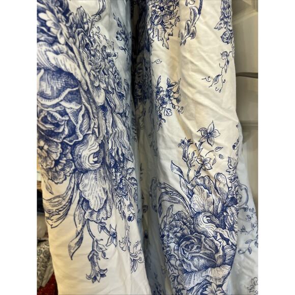 Melange Home Duvet Cover Navy Toile, King Size 80 x 104” 100% Cotton - Picture 7 of 15